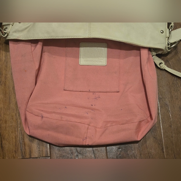 Coach Zoe Ivory Leather Hobo Bag, SilverTone Hardware, Detachable Shoulder Strap - Picture 14 of 16